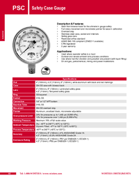 Thumbnail of document Data Sheet - PSC Safety Case Pres. Gauge